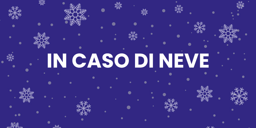 Banner web con scritta In caso di Neve